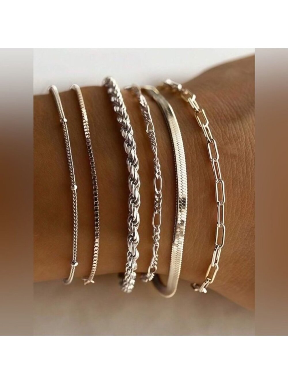 Silver Chain Bracelet Q68